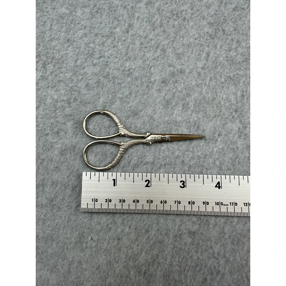8pc Vintage Miniature Sewing Embroidery Scissors‎ Lot Germany USA Ornate Metal